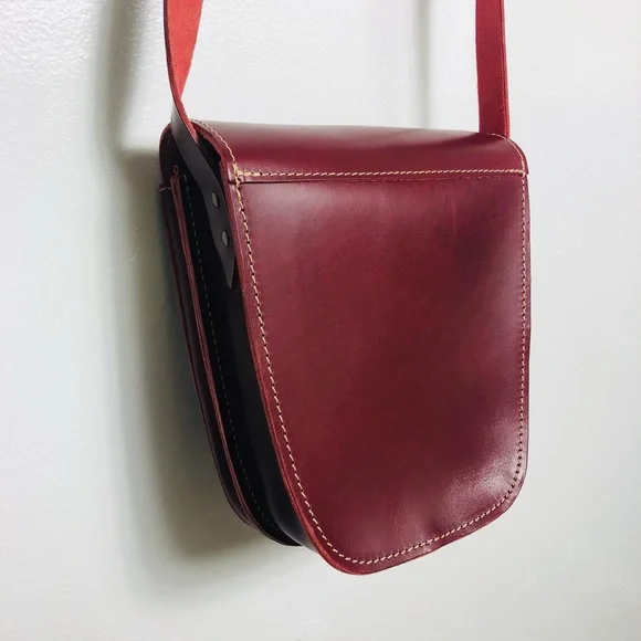 Leather Thielemann NWOT Handmade Red Shoulder Crossbody Purse - Picture 6 of 7